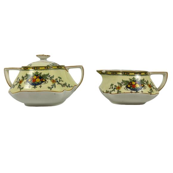 Crown Ducal Ware England 72944 Antique 1930's Creamer & Sugar Bowl w/Lid-Read! - Picture 2 of 12